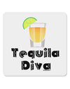 Tequila Diva - Cinco de Mayo Design 4x4&#x22; Square Sticker 4 Pieces-Stickers-TooLoud-White-Davson Sales