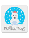 Matching Polar Bear Family - Brother Bear 4x4&#x22; Square Sticker 4 Pieces-Stickers-TooLoud-White-Davson Sales