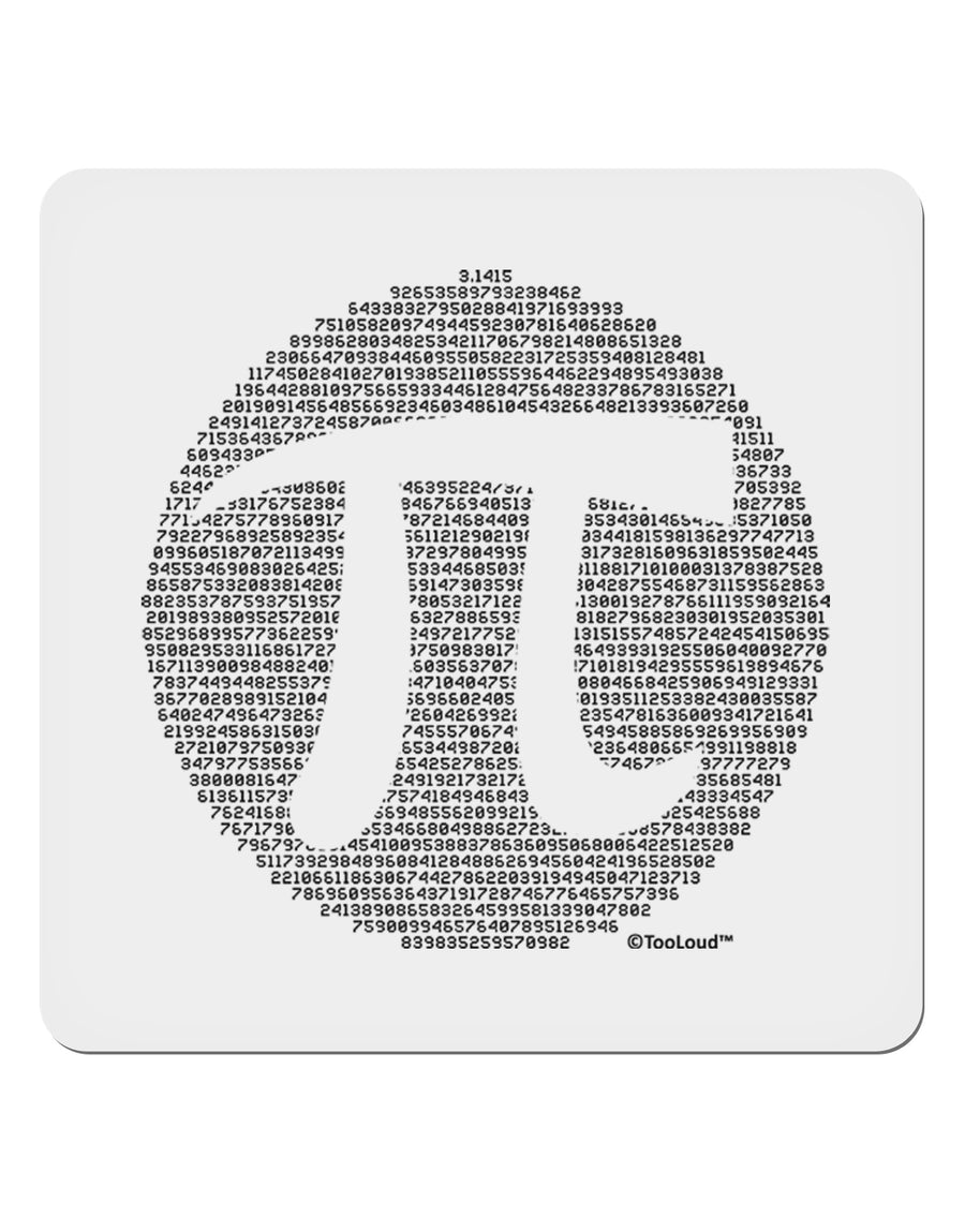 Pi Day Design - Pi Circle Cutout 4x4&#x22; Square Sticker 4 Pieces-Stickers-TooLoud-White-Davson Sales