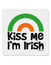 Irish Flag Rainbow - Kiss Me I'm Irish 4x4&#x22; Square Sticker 4 Pieces-Stickers-TooLoud-White-Davson Sales