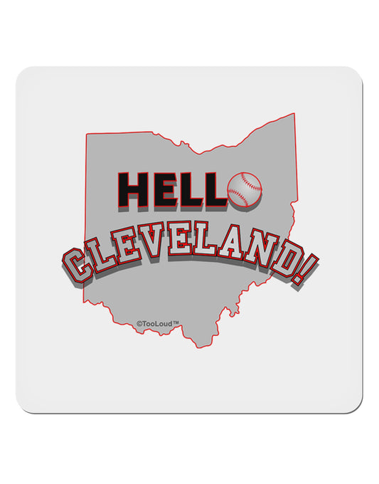 Hello Cleveland 4x4&#x22; Square Sticker-Stickers-TooLoud-1-Davson Sales
