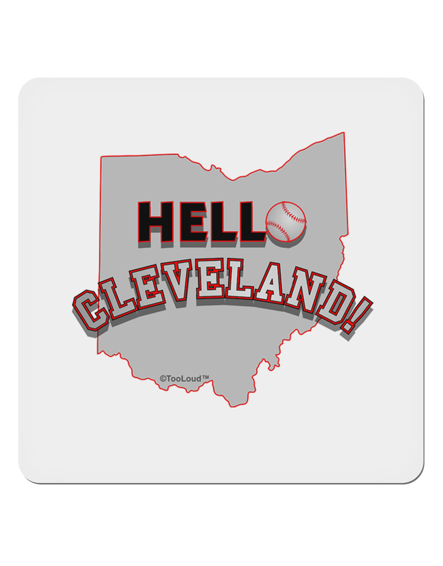 Hello Cleveland 4x4&#x22; Square Sticker-Stickers-TooLoud-1-Davson Sales