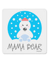 Matching Polar Bear Family - Mama Bear 4x4&#x22; Square Sticker 4 Pieces-Stickers-TooLoud-White-Davson Sales