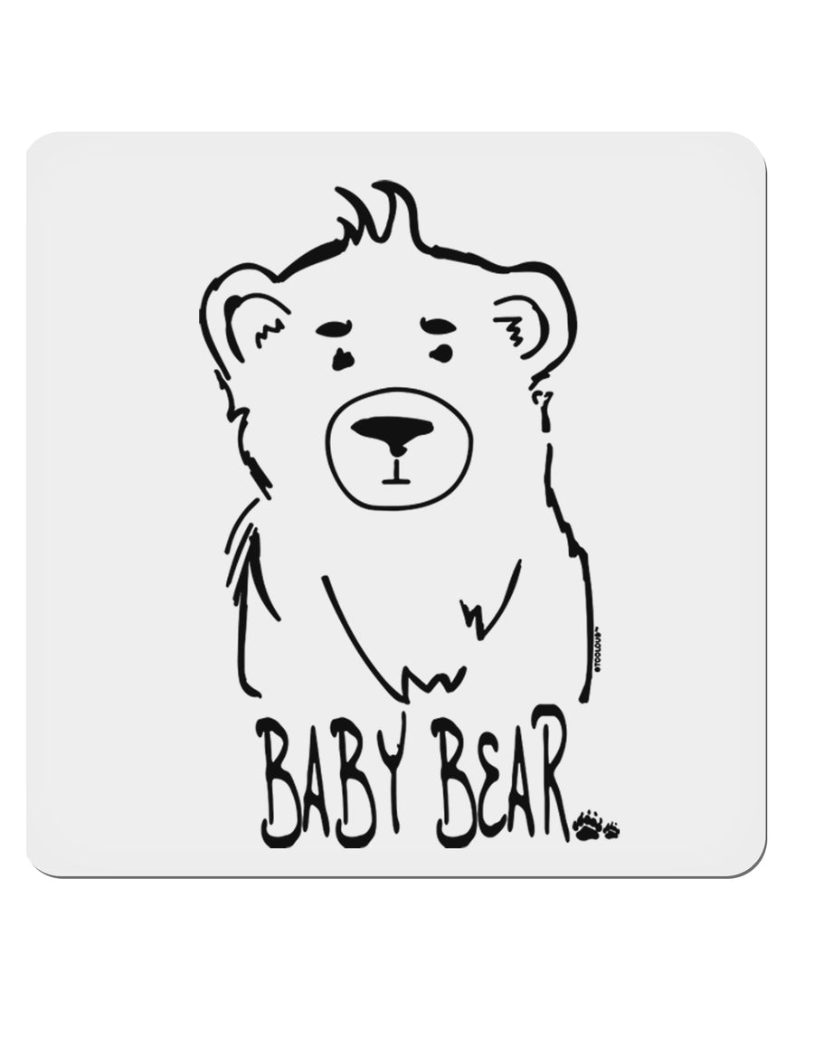 TooLoud Baby Bear 4x4 Inch Square Stickers - 4 Pieces-Stickers-TooLoud-Davson Sales