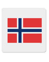 TooLoud Norwegian Flag 4x4 Inch Square Stickers - 4 Pieces-Stickers-TooLoud-Davson Sales