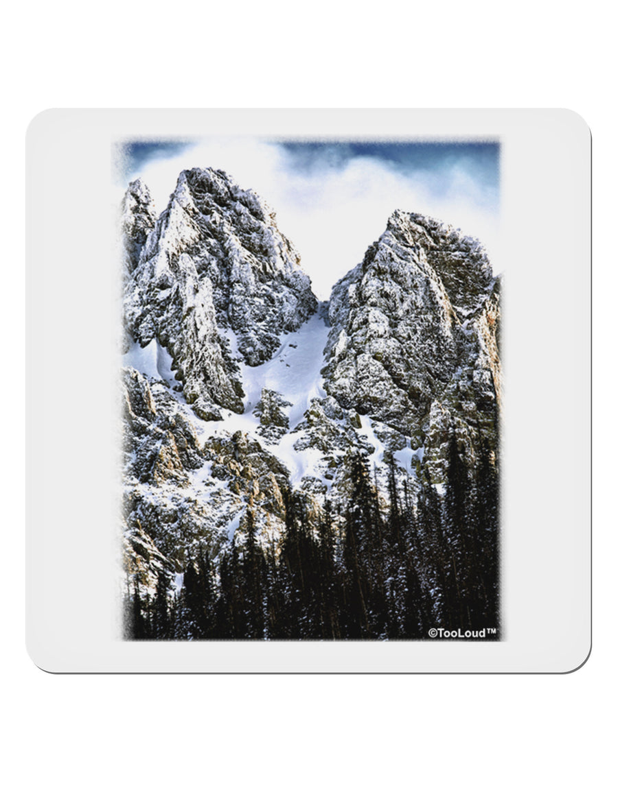 Mountain Landscape 2 4x4&#x22; Square Sticker 4 Pieces-Stickers-TooLoud-White-Davson Sales