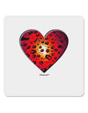 Water Droplet Heart Red 4x4&#x22; Square Sticker 4 Pieces-Stickers-TooLoud-White-Davson Sales