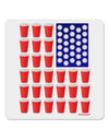 Beer Pong Flag 4x4&#x22; Square Sticker 4 Pieces-Stickers-TooLoud-White-Davson Sales