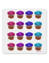 Colorful Cupcake Pattern 4x4&#x22; Square Sticker 4 Pieces-Stickers-TooLoud-White-Davson Sales