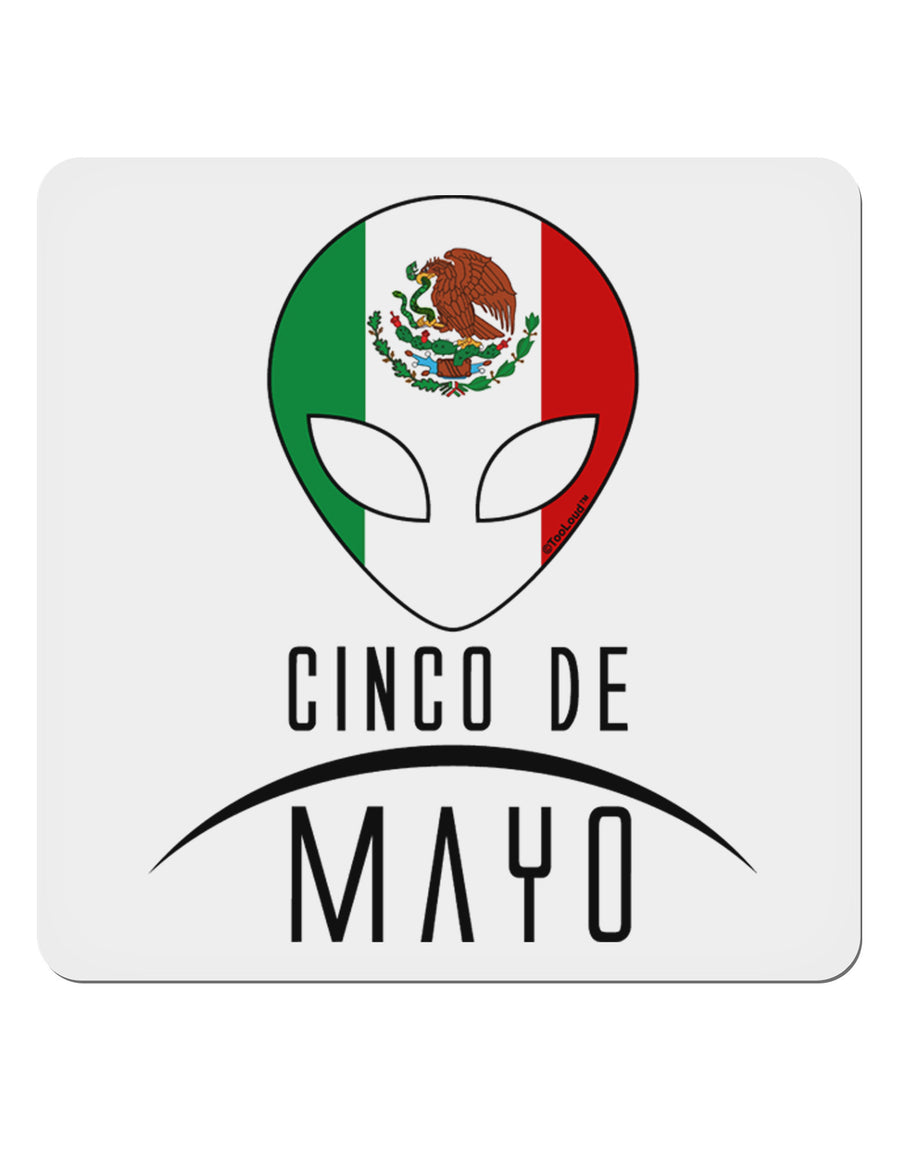 Mexican Extraterrestrial Text 4x4&#x22; Square Sticker-Stickers-TooLoud-1-Davson Sales