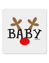 Matching Family Christmas Design - Reindeer - Baby 4x4&#x22; Square Sticker 4 Pieces-Stickers-TooLoud-White-Davson Sales