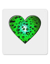 Water Droplet Heart Green 4x4&#x22; Square Sticker 4 Pieces-Stickers-TooLoud-White-Davson Sales