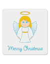 Merry Christmas Cute Angel Girl 4x4&#x22; Square Sticker 4 Pieces-Stickers-TooLoud-White-Davson Sales