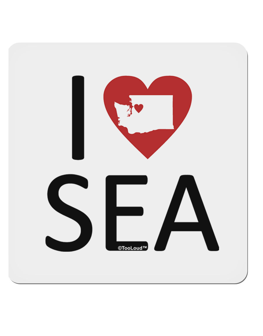 I Heart Seattle 4x4&#x22; Square Sticker-Stickers-TooLoud-1-Davson Sales