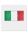 Italian Flag - Distressed 4x4&#x22; Square Sticker 4 Pieces-Stickers-TooLoud-White-Davson Sales