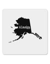 Alaska - United States Shape 4x4&#x22; Square Sticker 4 Pieces-Stickers-TooLoud-White-Davson Sales