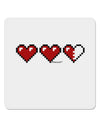 Couples Pixel Heart Life Bar - Left 4x4&#x22; Square Sticker 4 Pieces-Stickers-TooLoud-White-Davson Sales