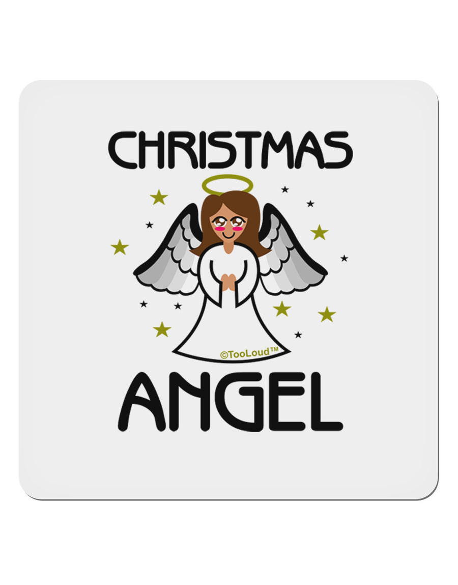 Christmas Angel 4x4&#x22; Square Sticker-Stickers-TooLoud-1-Davson Sales