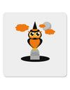 Owl Orange 4x4&#x22; Square Sticker 4 Pieces-Stickers-TooLoud-White-Davson Sales