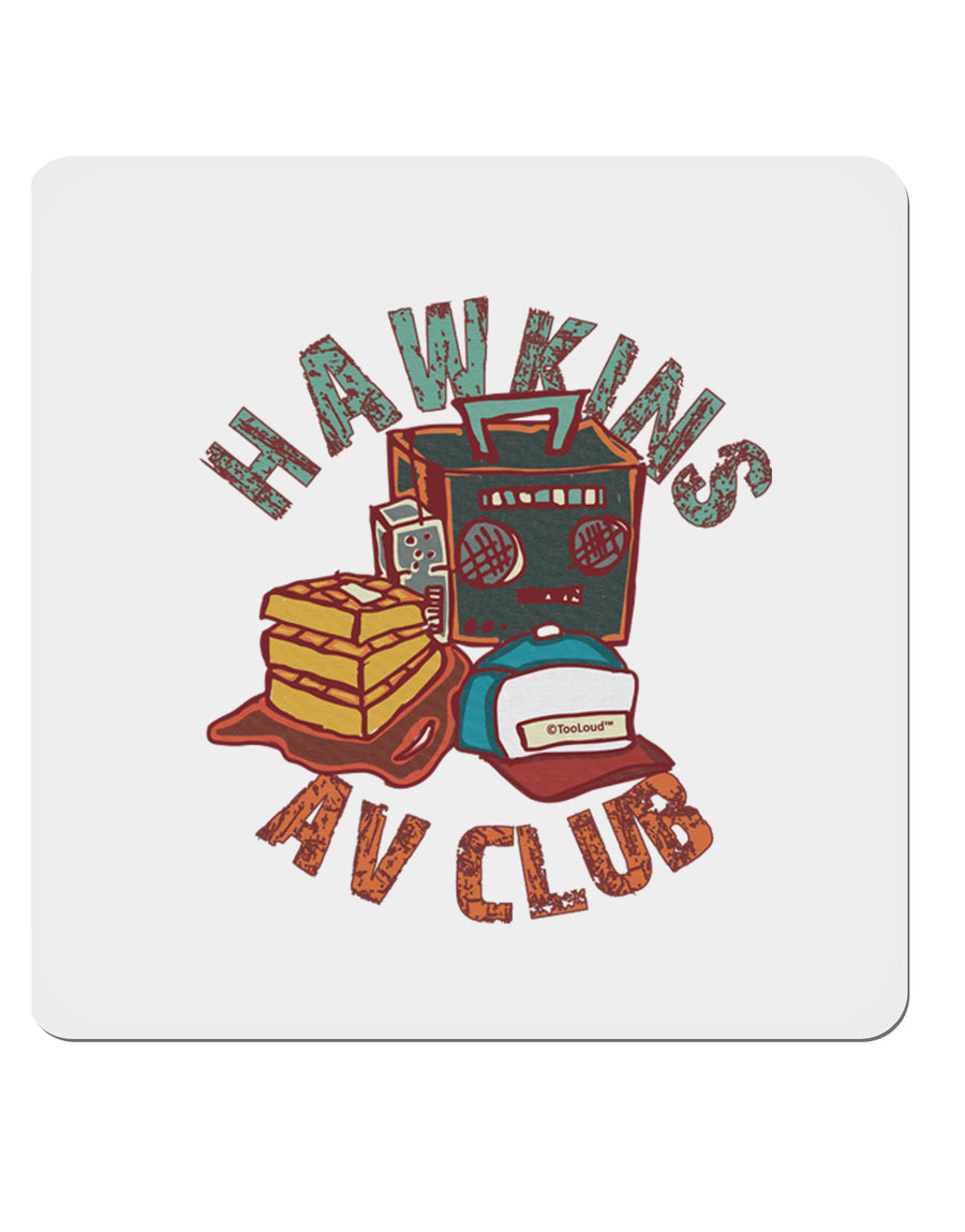 TooLoud Hawkins AV Club 4x4 Inch Square Stickers - 4 Pieces-Stickers-TooLoud-Davson Sales