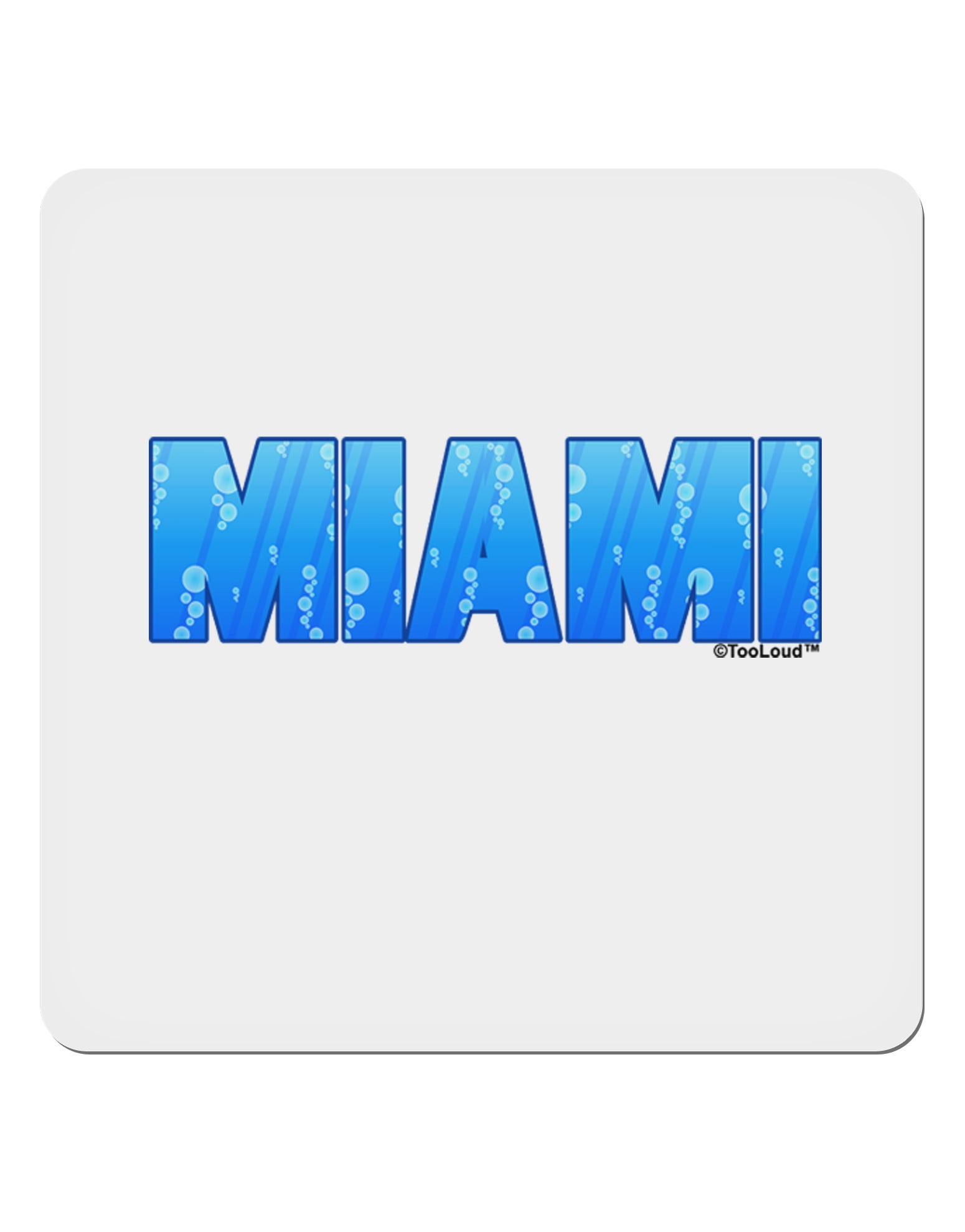 Miami Ocean Bubbles 4x4&#x22; Square Sticker 4 Pieces-Stickers-TooLoud-White-Davson Sales