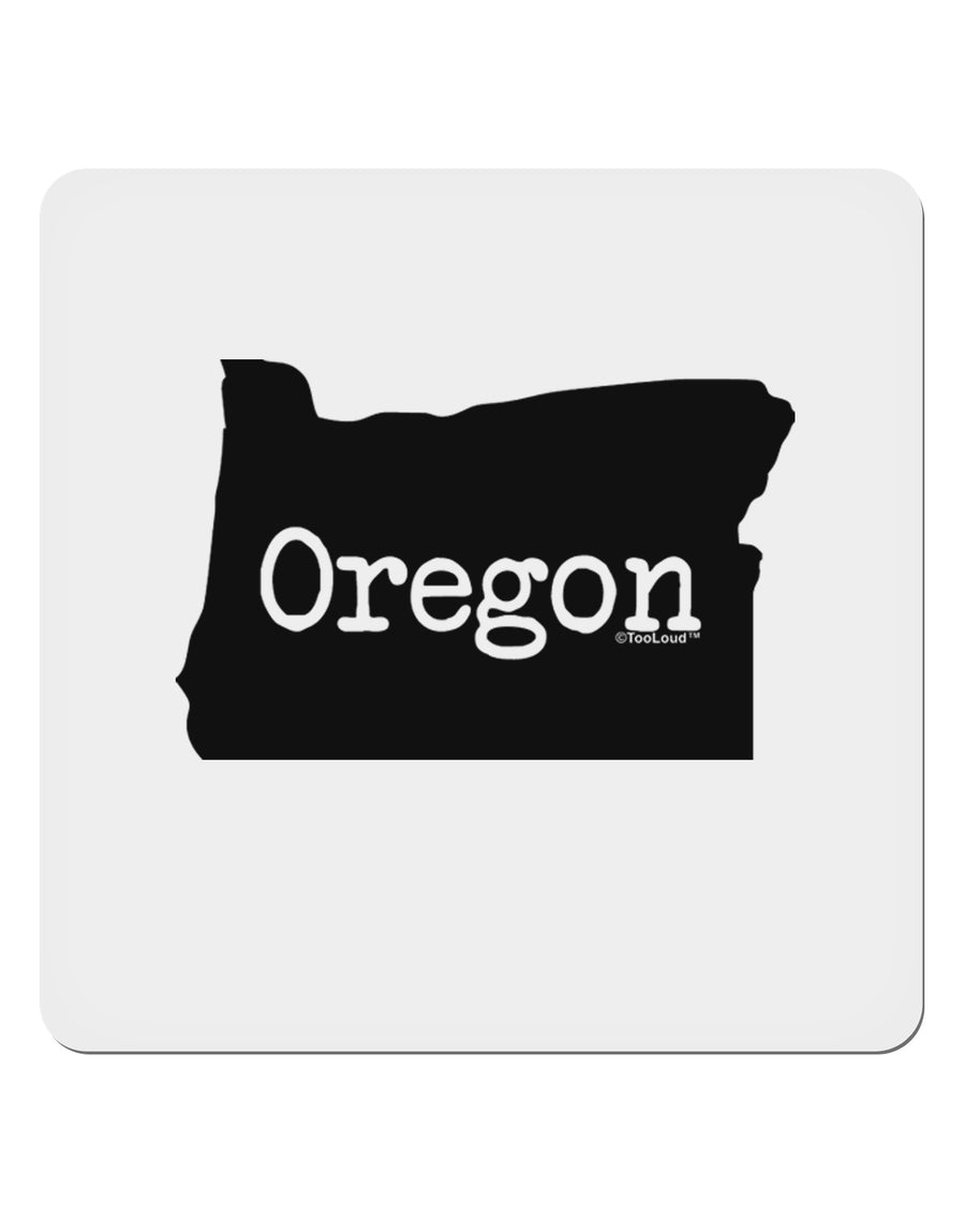 Oregon - United States Shape 4x4&#x22; Square Sticker 4 Pieces-Stickers-TooLoud-White-Davson Sales