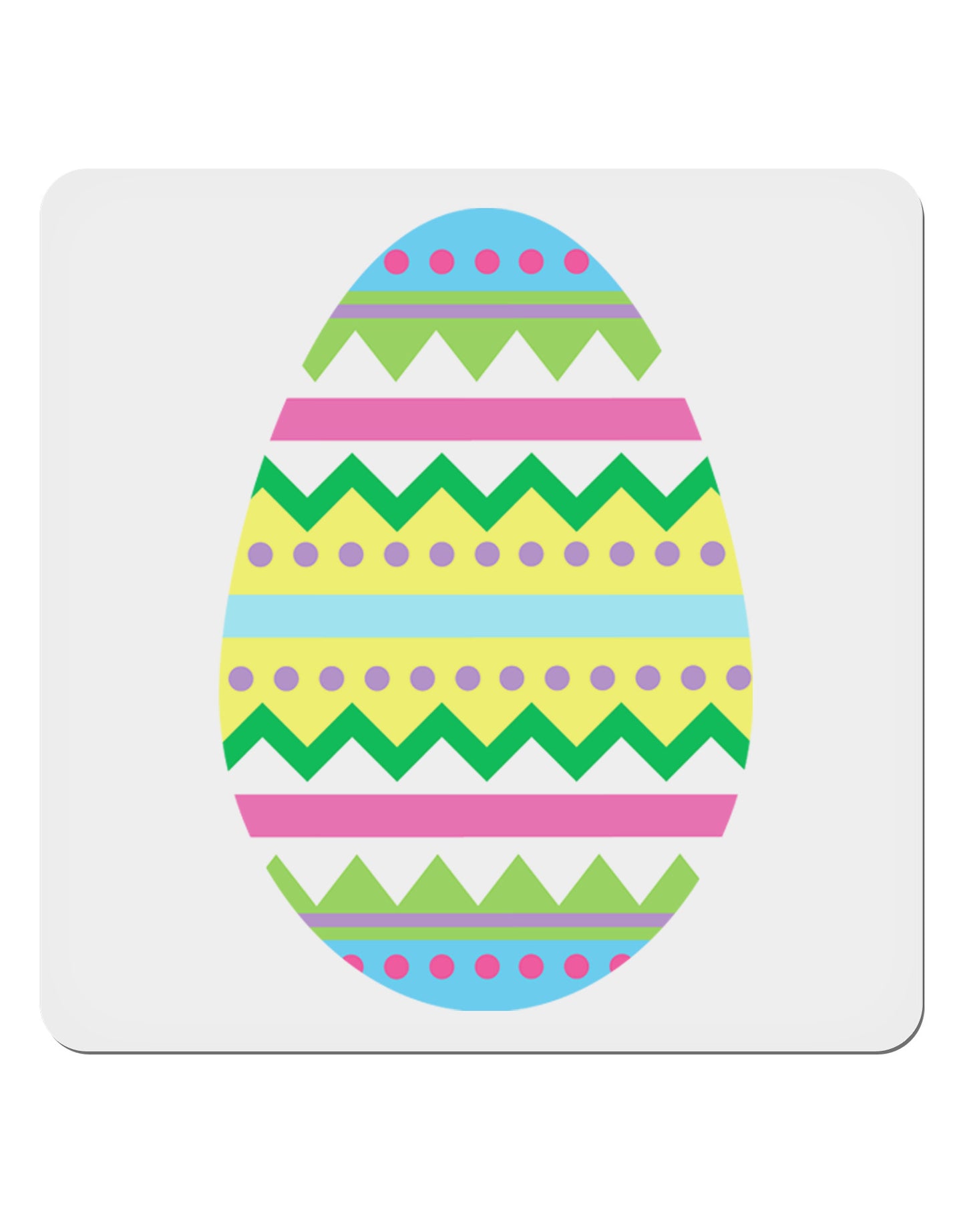Colorful Easter Egg 4x4&#x22; Square Sticker 4 Pieces-Stickers-TooLoud-White-Davson Sales