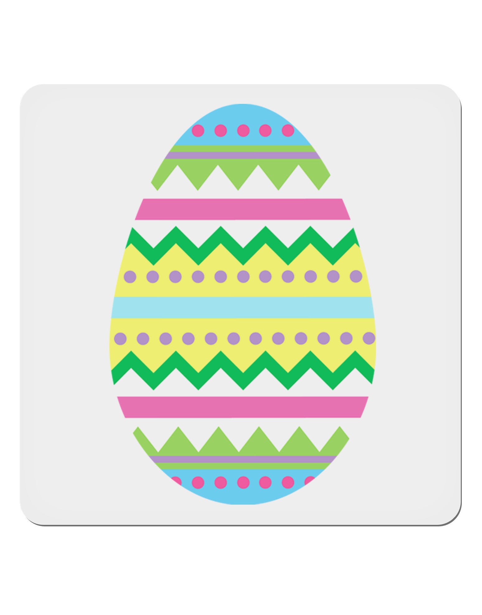 Colorful Easter Egg 4x4&#x22; Square Sticker 4 Pieces-Stickers-TooLoud-White-Davson Sales