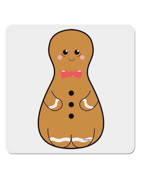 Cute Gingerbread Matryoshka Nesting Doll - Christmas 4x4&#x22; Square Sticker 4 Pieces-Stickers-TooLoud-White-Davson Sales