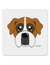 Cute Boxer Dog 4x4&#x22; Square Sticker 4 Pieces-Stickers-TooLoud-White-Davson Sales