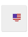 American Flag Faux Pocket Design 4x4&#x22; Square Sticker 4 Pieces-Stickers-TooLoud-White-Davson Sales