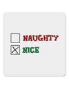 Naughty or Nice Christmas - Nice 4x4&#x22; Square Sticker 4 Pieces-Stickers-TooLoud-White-Davson Sales