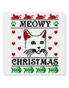 Meowy Christmas Cat Knit Look 4x4&#x22; Square Sticker-Stickers-TooLoud-1-Davson Sales