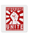 Introverts Unite Funny 4x4&#x22; Square Sticker-Stickers-TooLoud-1-Davson Sales