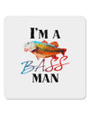 I'm A Bass Man Watercolor 4x4&#x22; Square Sticker-Stickers-TooLoud-1-Davson Sales