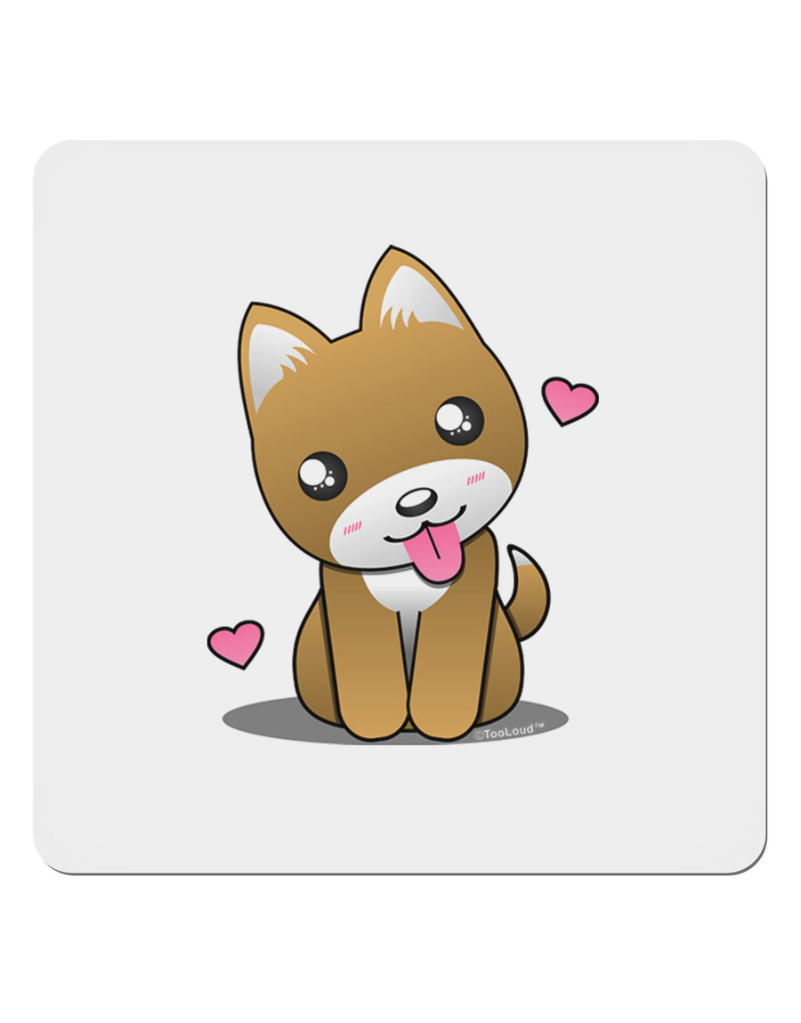 Kawaii Puppy 4x4&#x22; Square Sticker-Stickers-TooLoud-1-Davson Sales