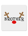 Matching Family Christmas Design - Reindeer - Brother 4x4&#x22; Square Sticker 4 Pieces-Stickers-TooLoud-White-Davson Sales