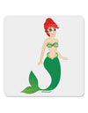 Mermaid Design - Green 4x4&#x22; Square Sticker 4 Pieces-Stickers-TooLoud-White-Davson Sales