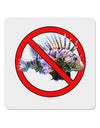 No Lionfish 4x4&#x22; Square Sticker 4 Pieces-Stickers-TooLoud-White-Davson Sales