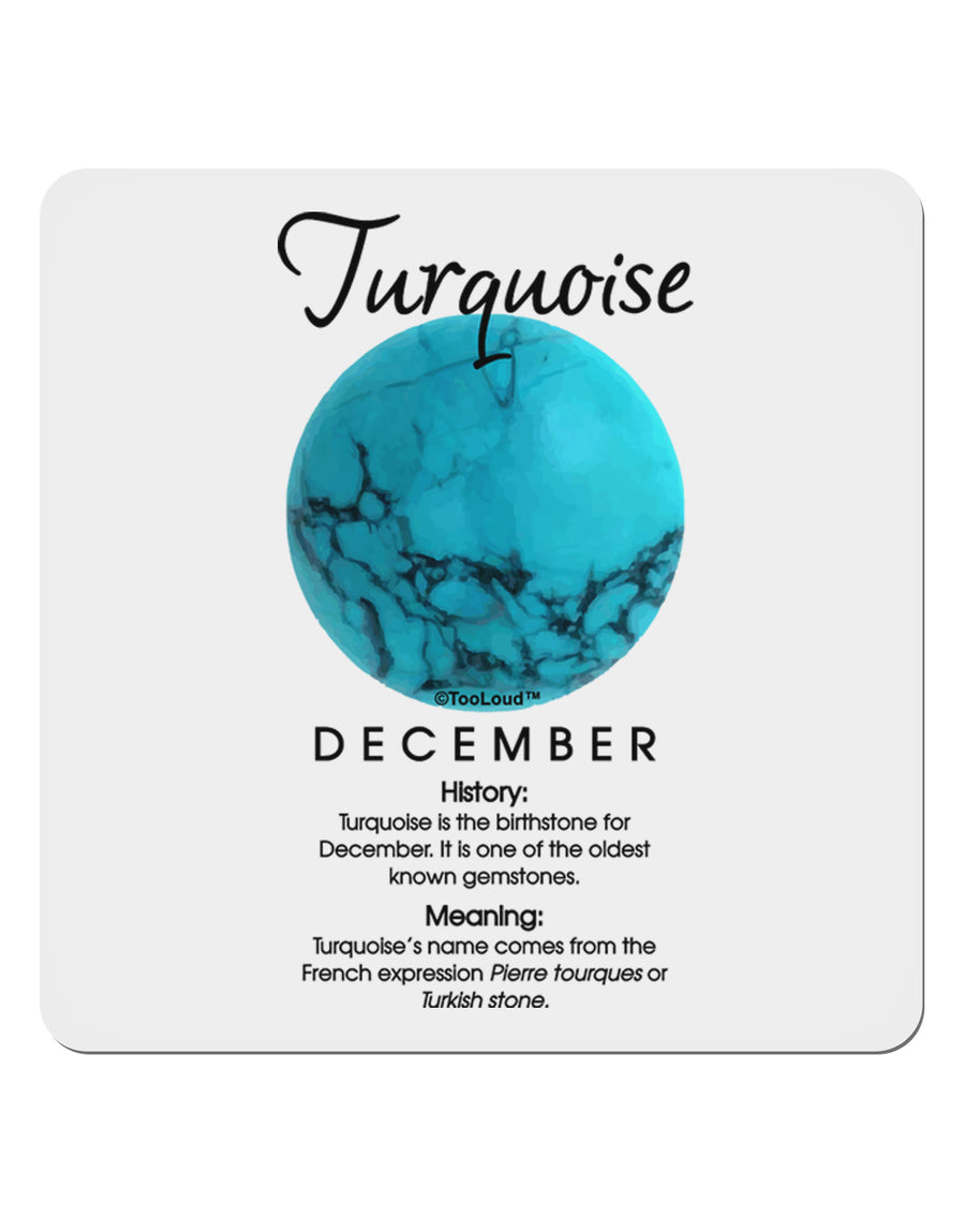 Birthstone Turquoise 4x4&#x22; Square Sticker-Stickers-TooLoud-1-Davson Sales