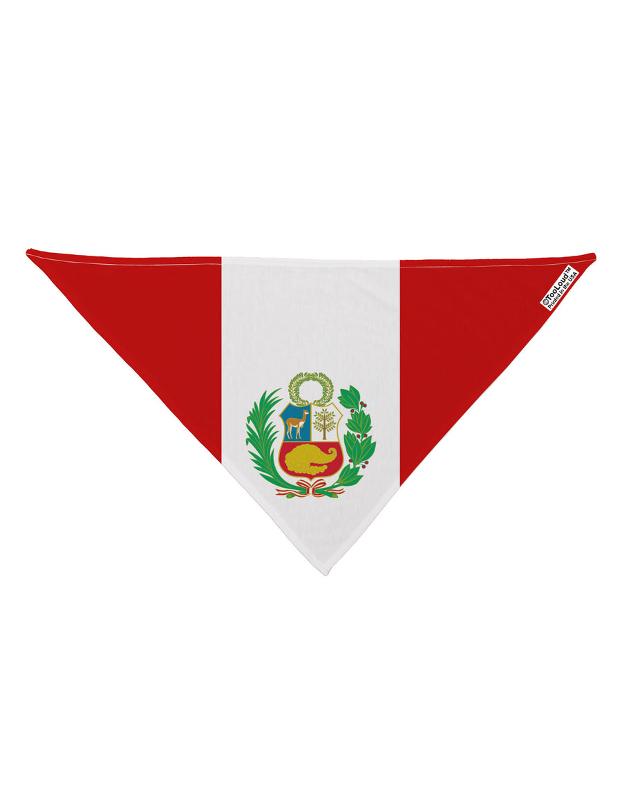 Peru Flag AOP Dog Bandana 26&#x22; All Over Print-Dog Bandana-TooLoud-White-One-Size-Fits-Most-Davson Sales
