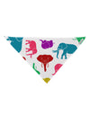 Colorful Elephants AOP Dog Bandana 26&#x22; All Over Print-Dog Bandana-TooLoud-White-One-Size-Fits-Most-Davson Sales