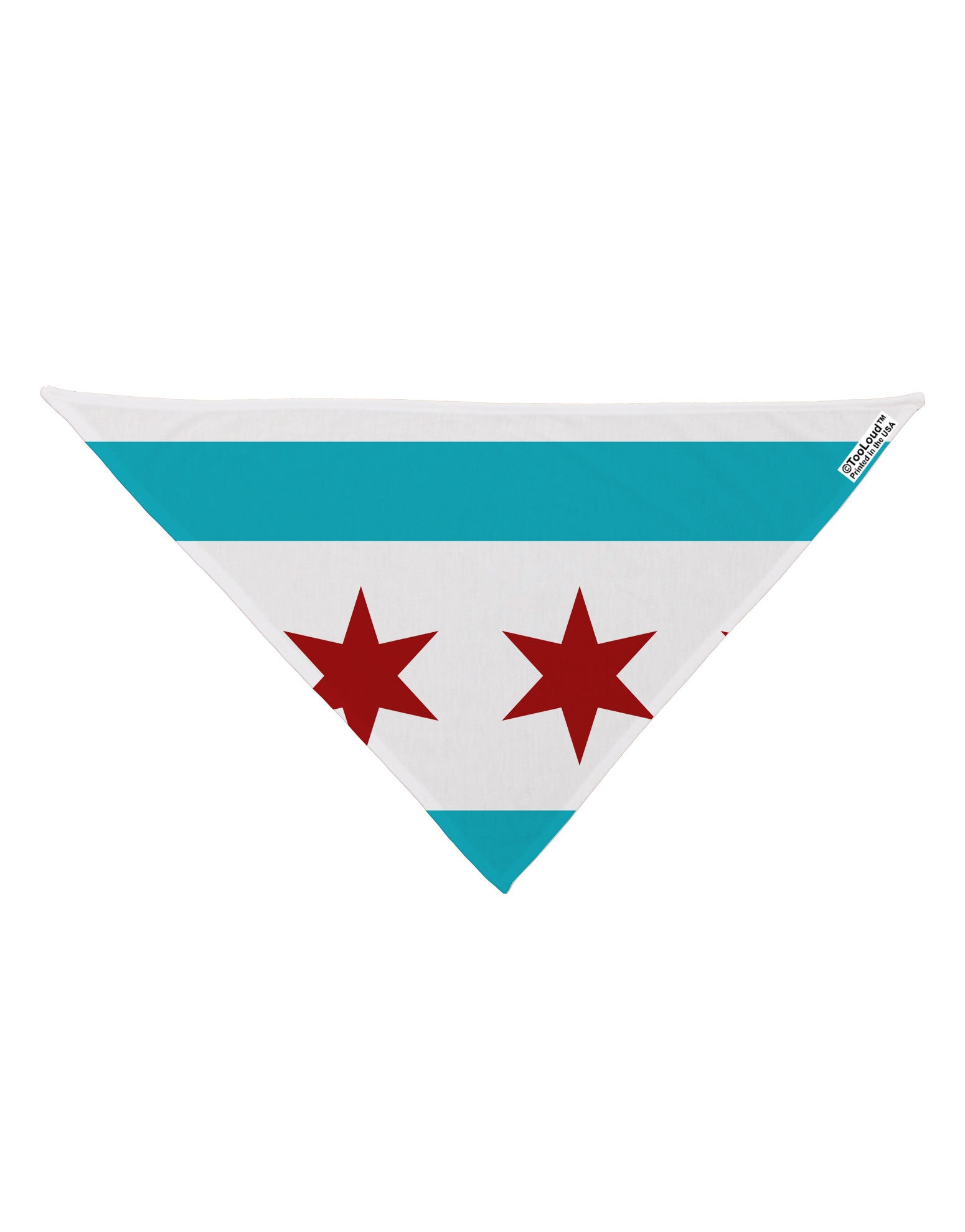Chicago Flag AOP Dog Bandana 26&#x22; All Over Print-Dog Bandana-TooLoud-White-One-Size-Fits-Most-Davson Sales