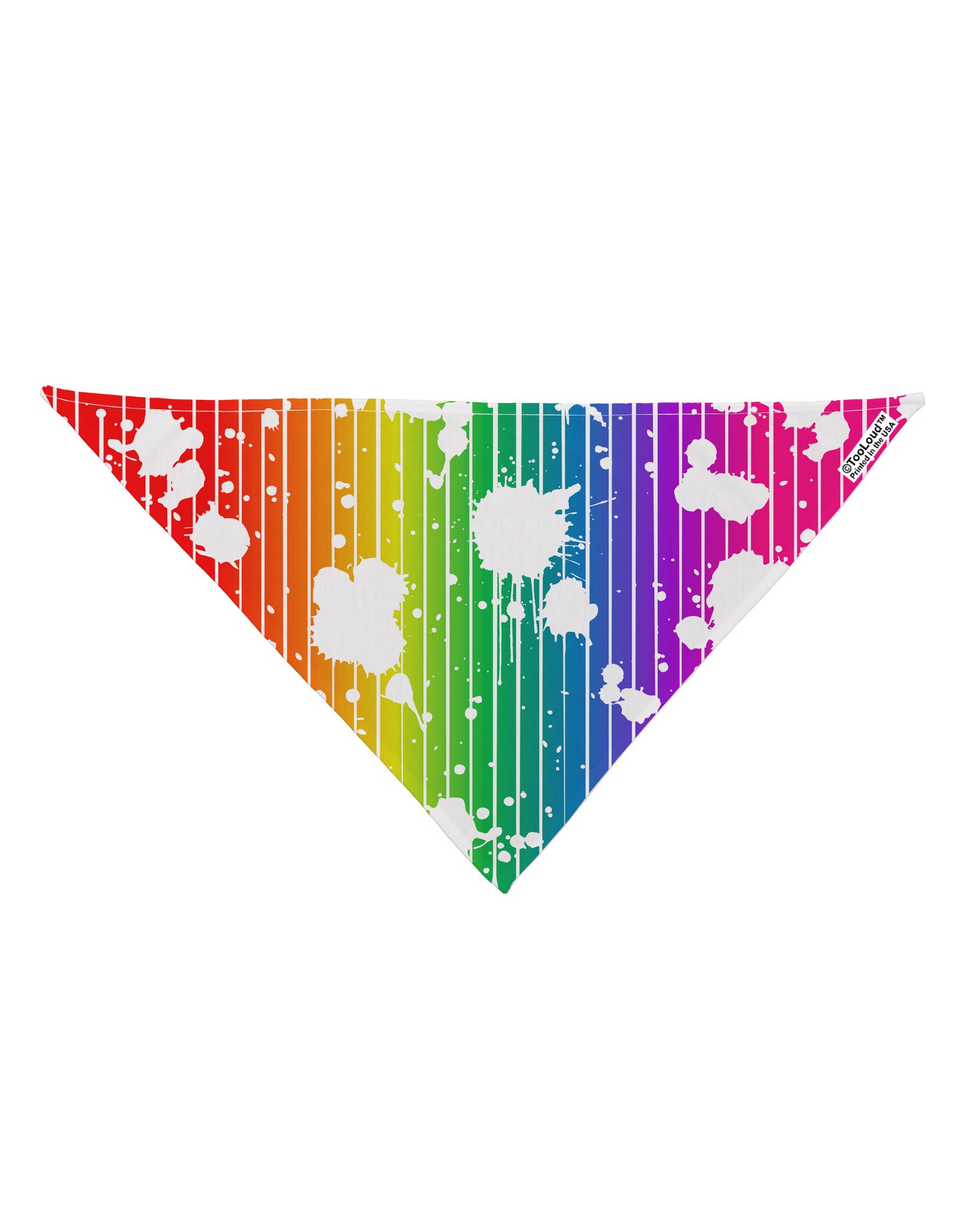 Splatter AOP - Rainbow Dog Bandana 26&#x22; All Over Print-Dog Bandana-TooLoud-White-One-Size-Fits-Most-Davson Sales