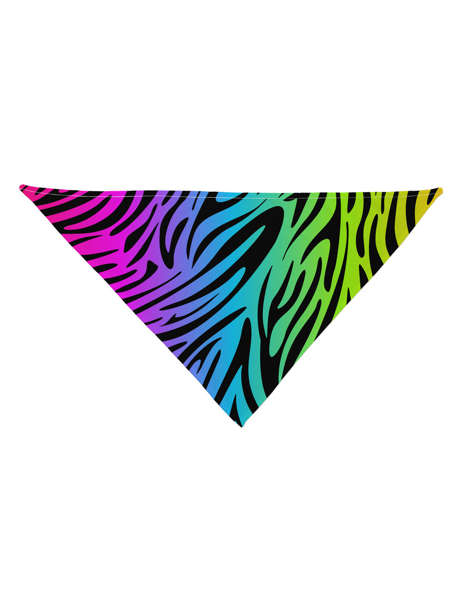 Rainbow Zebra Print Dog Bandana 26&#x22; All Over Print-Dog Bandana-TooLoud-White-One-Size-Fits-Most-Davson Sales