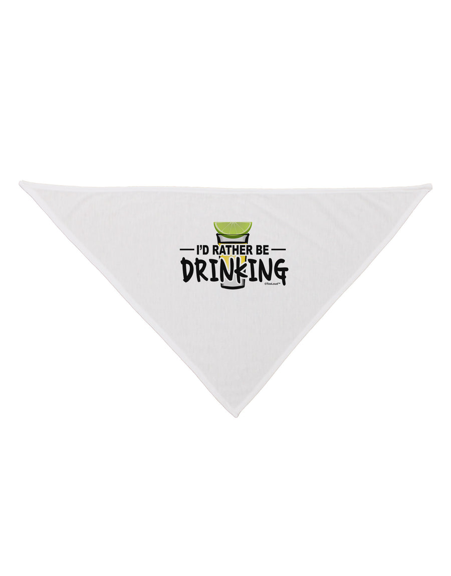 I'd Rather Be Drinking Dog Bandana 26-Dog Bandana-TooLoud-White-One-Size-Fits-Most-Davson Sales