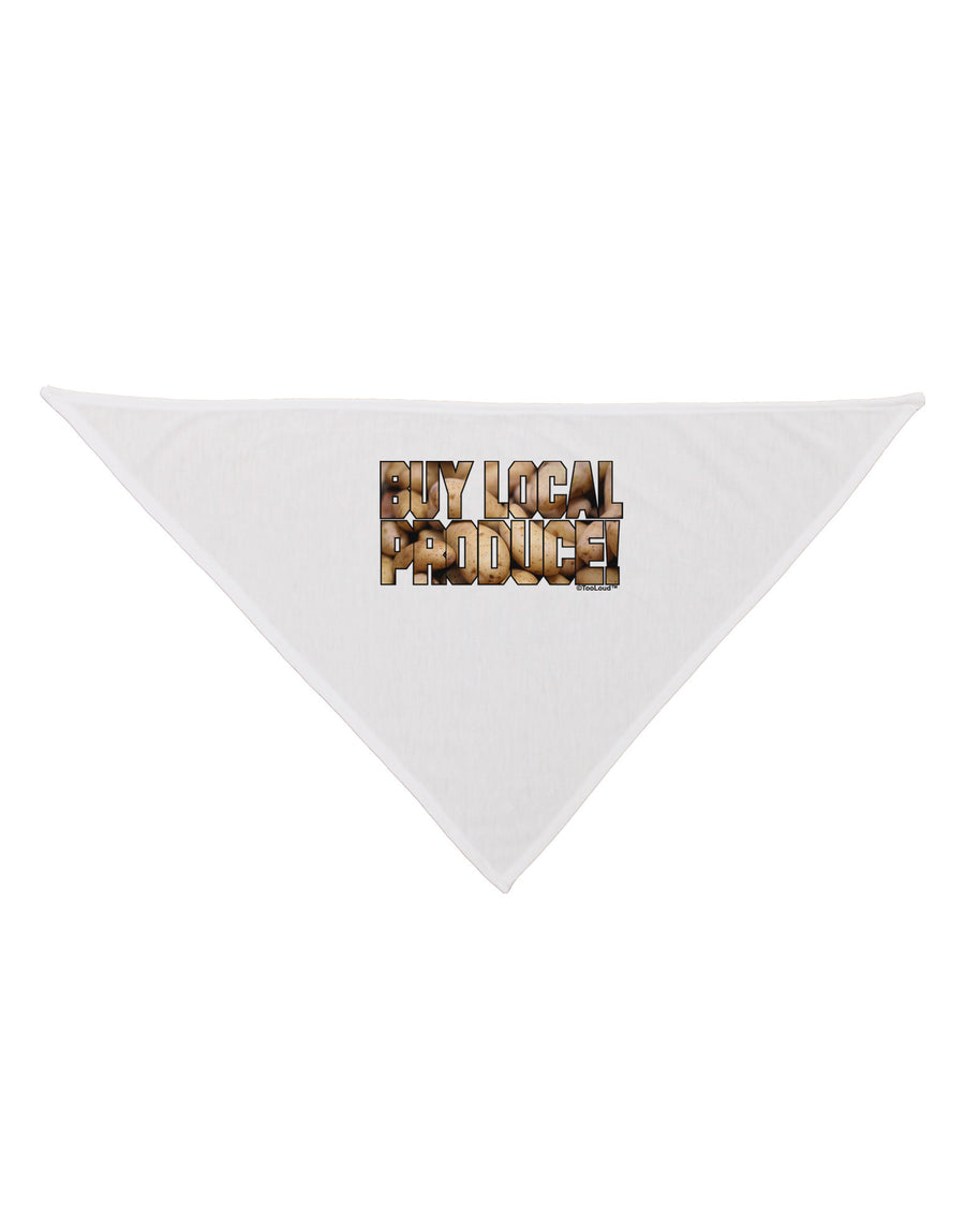 Buy Local Produce Potatoes Text Dog Bandana 26-Dog Bandana-TooLoud-White-One-Size-Fits-Most-Davson Sales