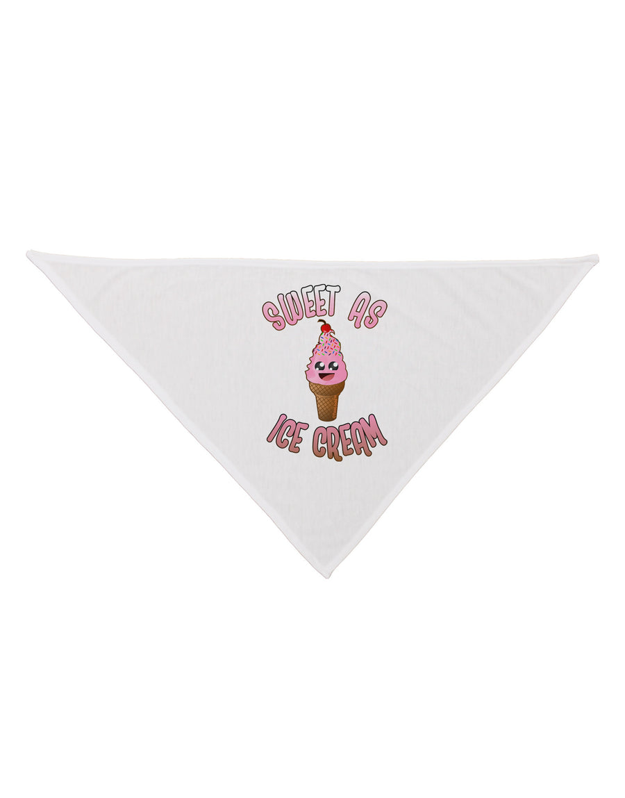 Cute Ice Cream Cone - Sweet As Ice Cream Dog Bandana 26-Dog Bandana-TooLoud-White-One-Size-Fits-Most-Davson Sales