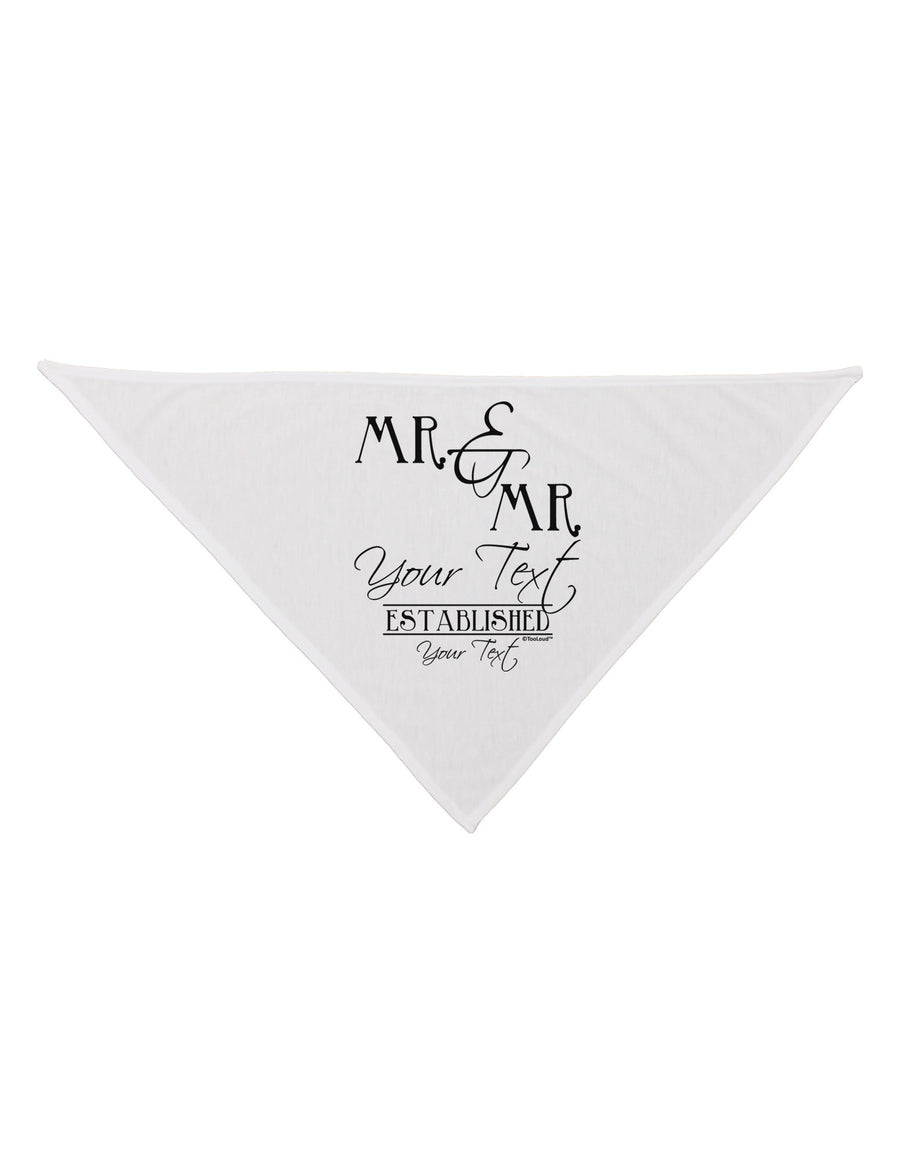 Personalized Mr and Mr -Name- Established -Date- Design Dog Bandana 26-Dog Bandana-TooLoud-White-One-Size-Fits-Most-Davson Sales