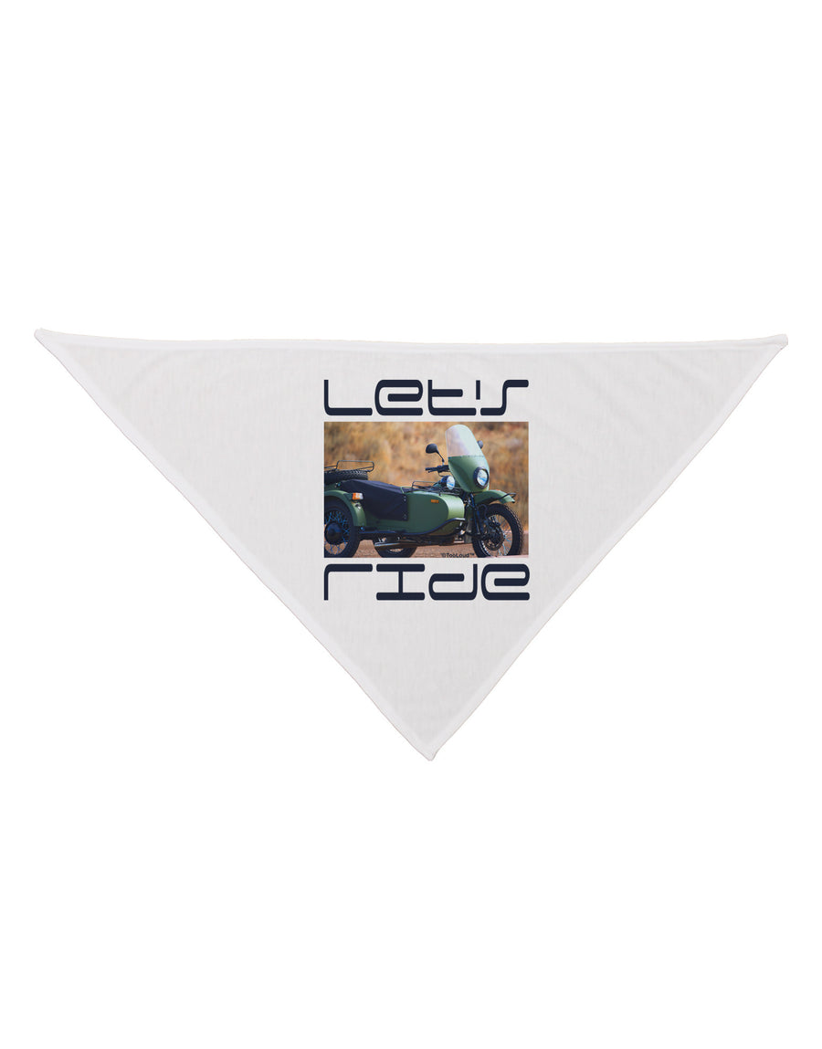 Lets Ride Sidecar Motorcycle Dog Bandana 26-Dog Bandana-TooLoud-White-One-Size-Fits-Most-Davson Sales